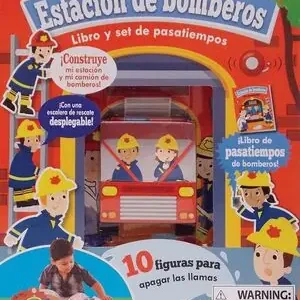 Begrenztes Angebot ESTACIÓN DE BOMBEROS. LIBRO Y SET DE PASATIEMPOS CON UNA ESCALERA DESPLEGABLE, AA.VV