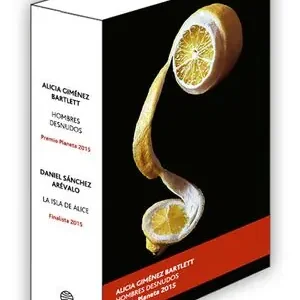 Handgefertigt ESTUCHE PREMIO PLANETA 2015. HOMBRES DESNUDOS /  LA ISLA DE ALICE, GIMÉNEZ BARTLETT, ALICIA; SÁNCHEZ ARÉVALO, DANIEL; AA. VV.