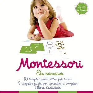 Abverkauf MONTESSORI. ELS NÚMEROS. 10 TARGETES AMB RELLEU PER TOCAR. 9 TARGETES PUZLE PER APRENDRE A COMPTAR. 1 LLI
