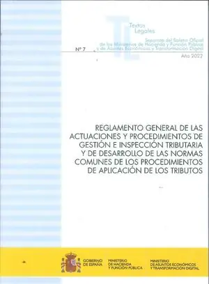 Saisonangebot REGLAMENTO GENERAL DE LAS ACTUACIONES Y PROCEDIMIENTOS DE GESTIÓN E INSPECCIÓN T. (ACTUALIZACIÓN JUNIO 2022)