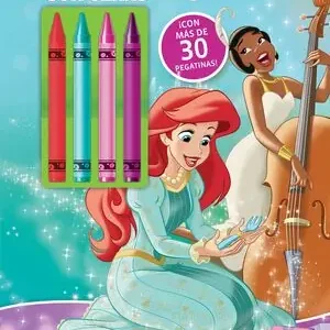 Solange Der Vorrat Reicht PRINCESAS. LIBRO PARA COLOREAR CON CERAS 2. CON PEGATINAS