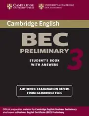 Billig CAMBRIDGE BEC PRELIMINARY 3 STUDENT'S BOOK WITH ANSWERS