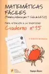 Bestpreis MATEMÁTICAS FÁCILES 15, EDUCACIÓN PRIMARIA. ...PARA ATENCION A LA DIVERSIDAD.
